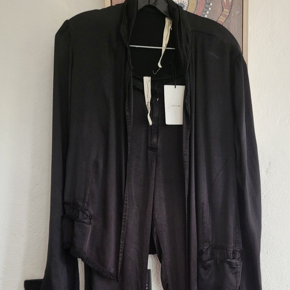 Jaga Pant+Top set Jacket satin Coordinate Calif Cool Mongolian LA designer Wow! - Picture 7 of 16